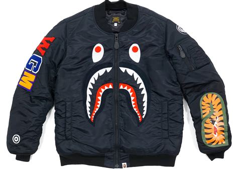 bape bomber jacket replica|bape shark jacket price.